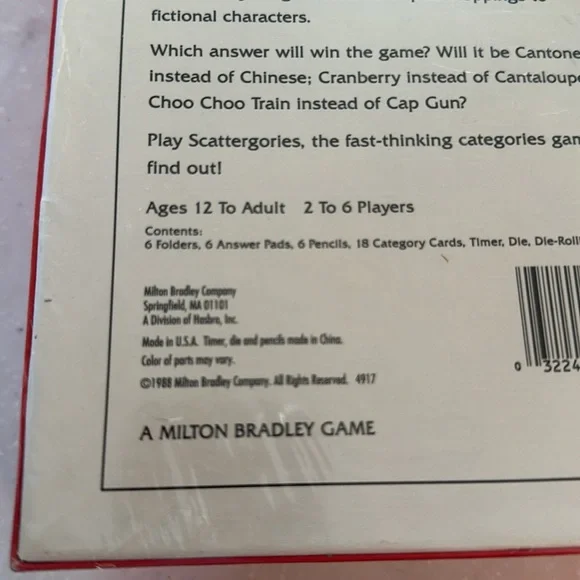 🆕 Brand New Vintage Unopened Scattergories 1988 Edition - Picture 3 of 3